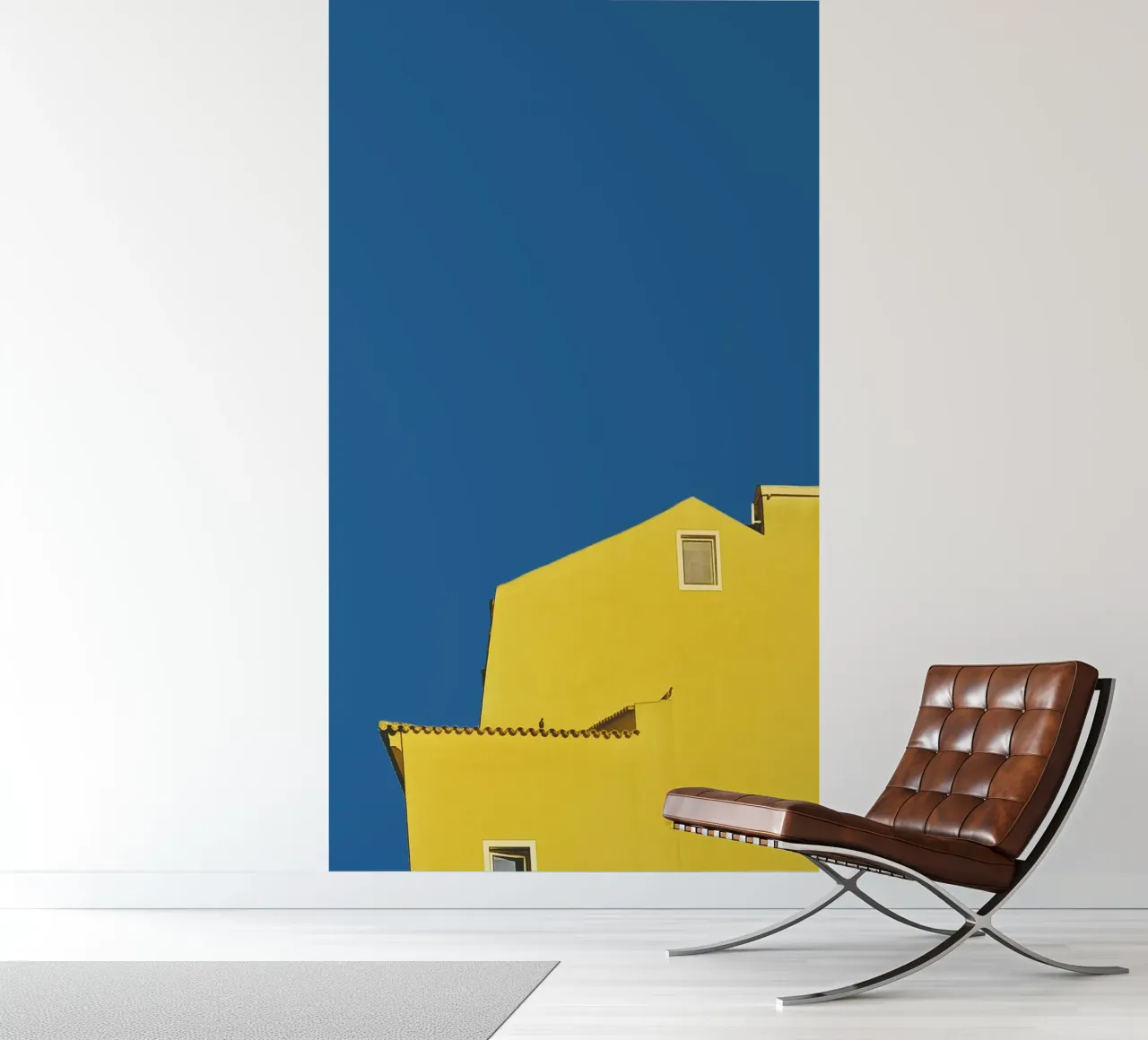 Minimalistische Architektur - Gelb Fototapete von KISSA STUDIO