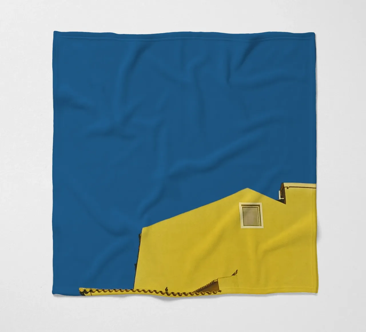Minimal Architecture - Yellow fleece blanket by KISSA STUDIO