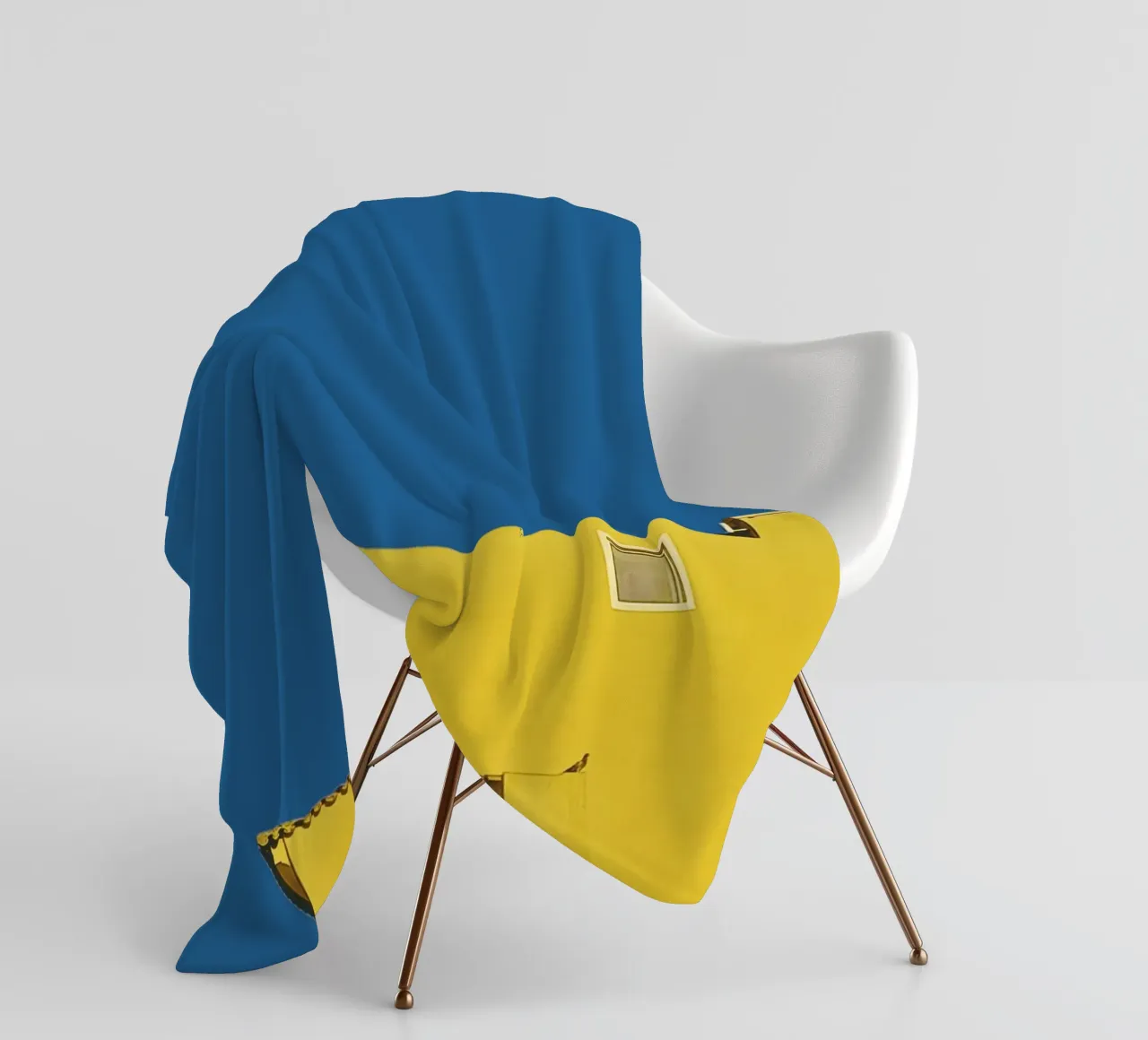 Minimal Architecture - Yellow fleece blanket by KISSA STUDIO
