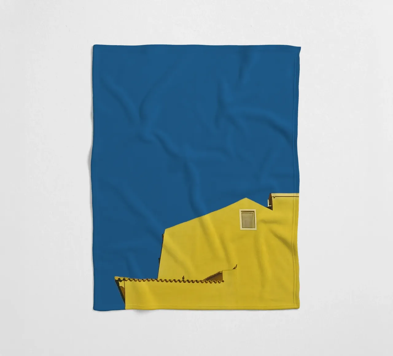 Minimal Architecture - Yellow fleece blanket by KISSA STUDIO