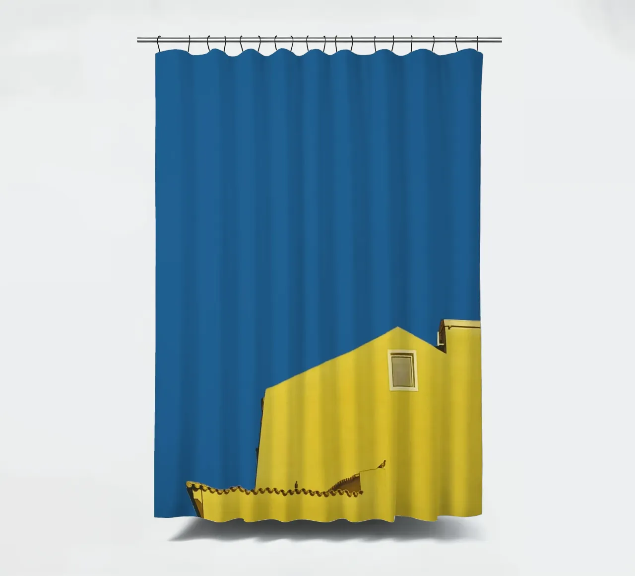 Minimal Architecture - Yellow shower curtain by KISSA STUDIO