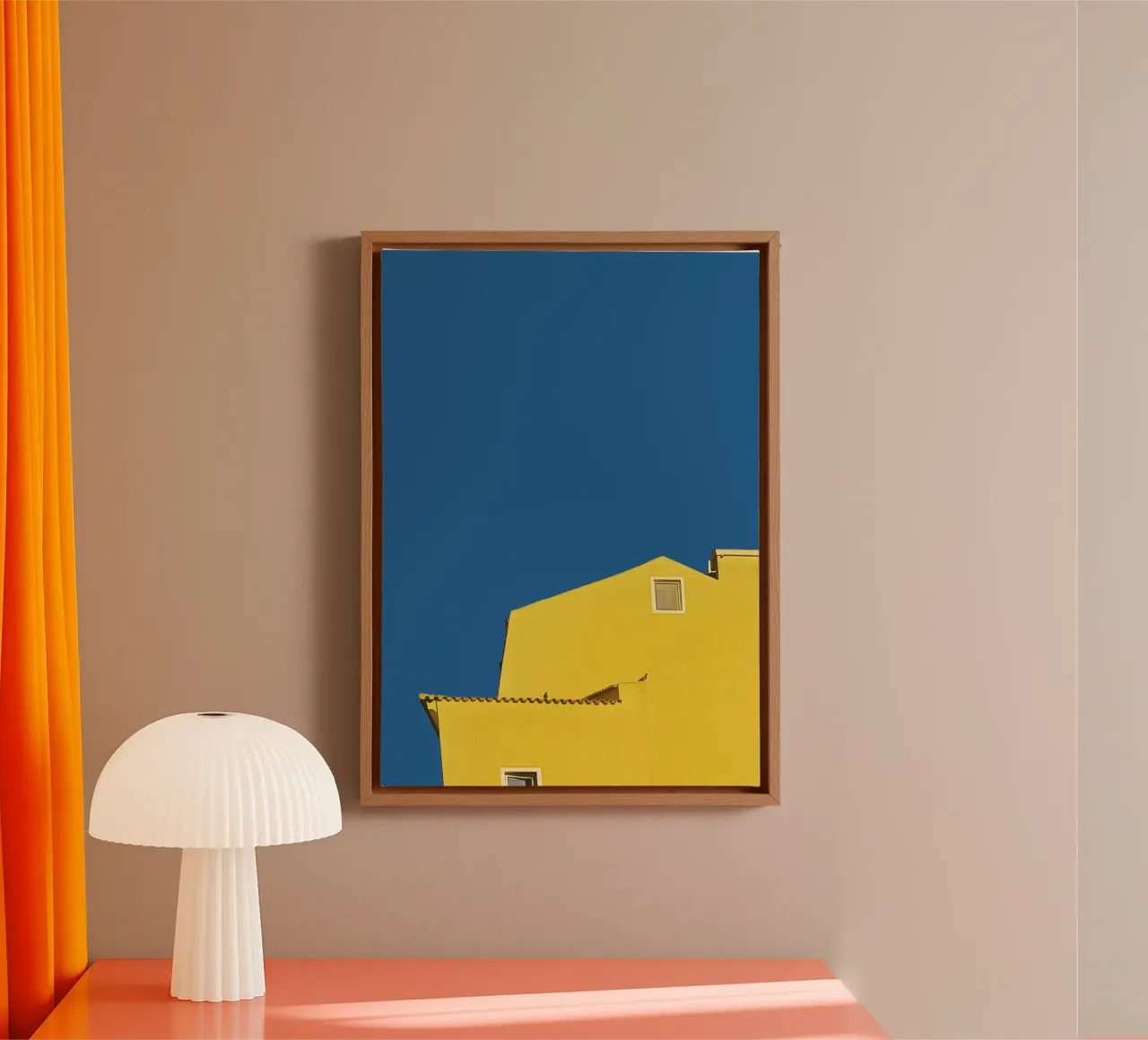 Minimal Architecture - Yellow canvas by KISSA STUDIO