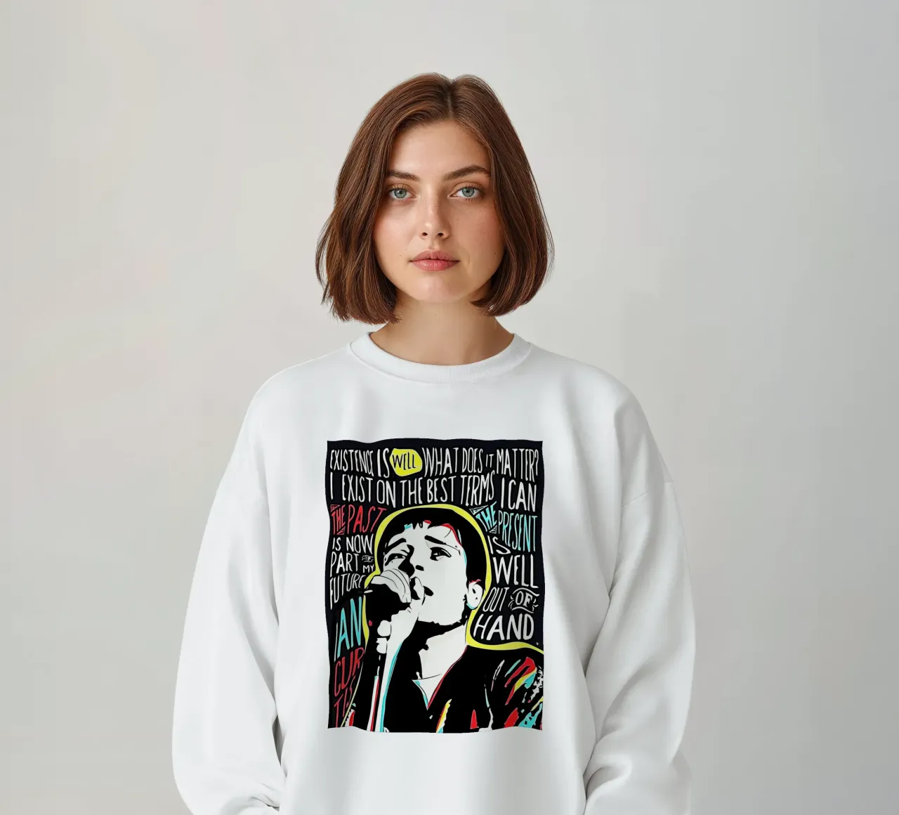 Ian Curtis Joy Division Arte felpa da music soul