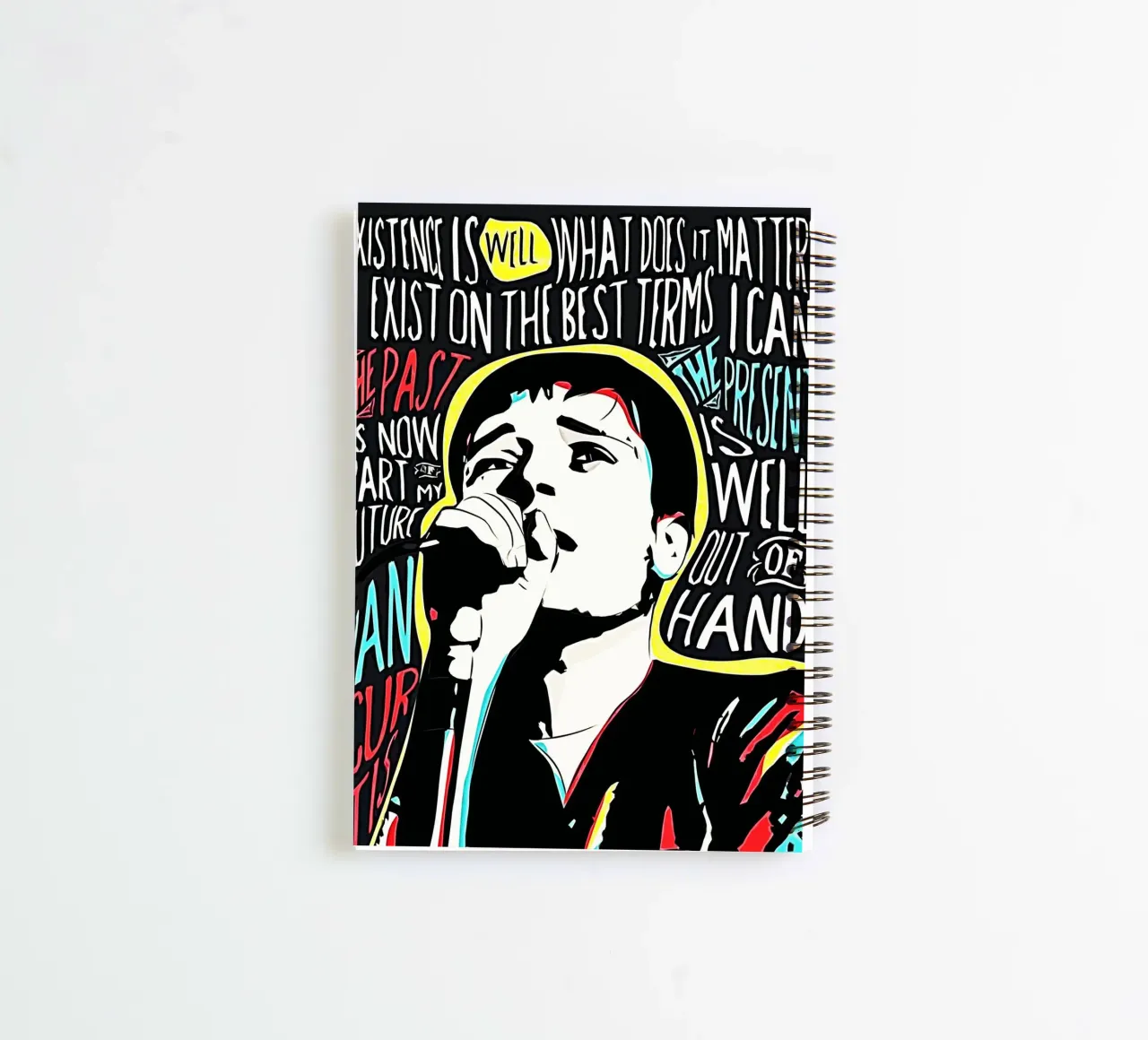 Ian Curtis Joy Division Art spiral notebook by music soul