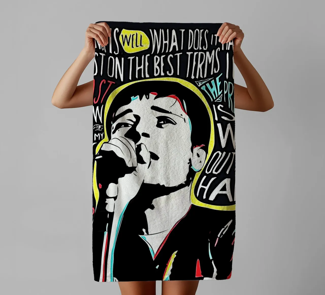 Ian Curtis Joy Division Art towel by music soul