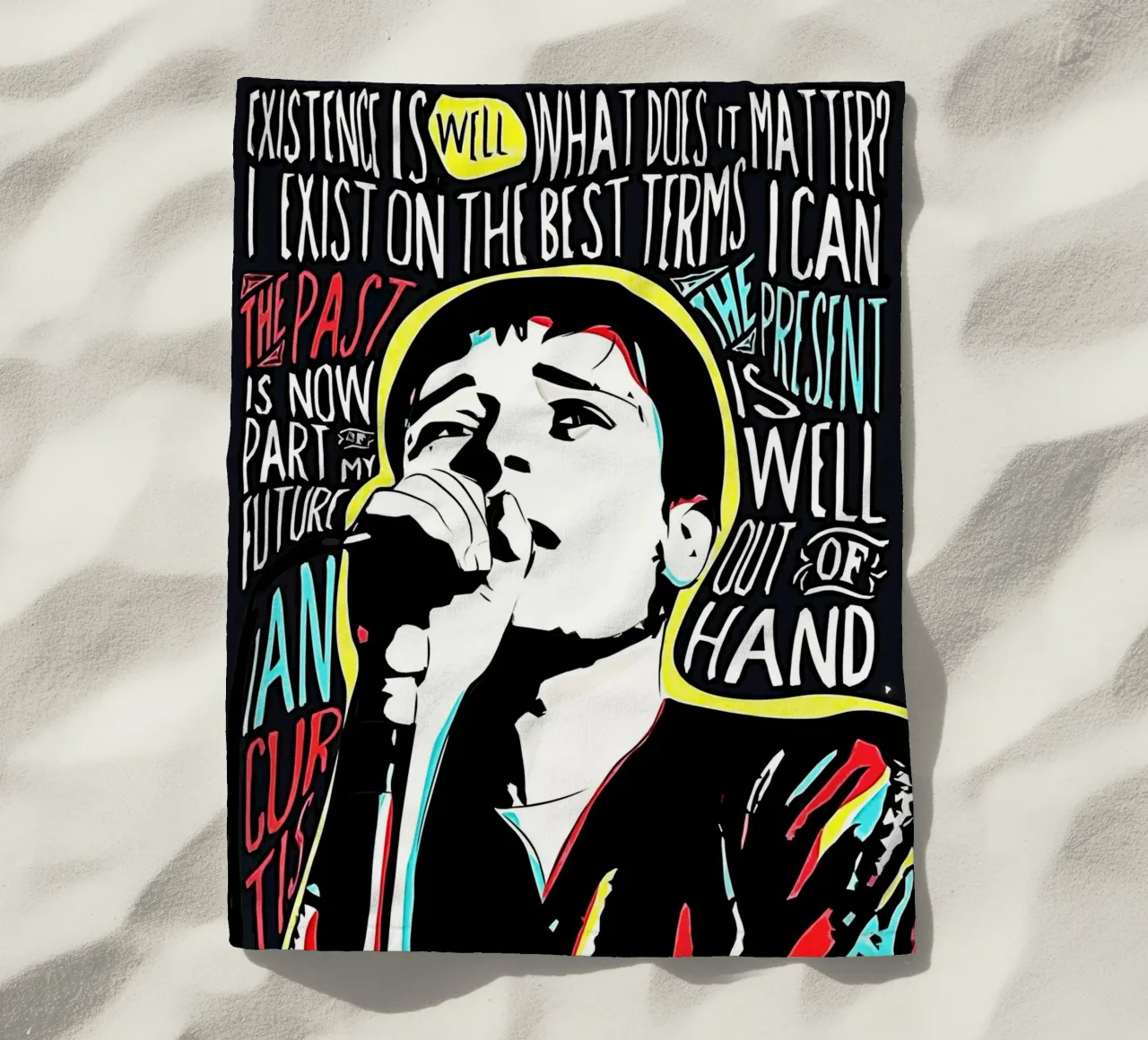 Ian Curtis Joy Division Arte telo mare da music soul