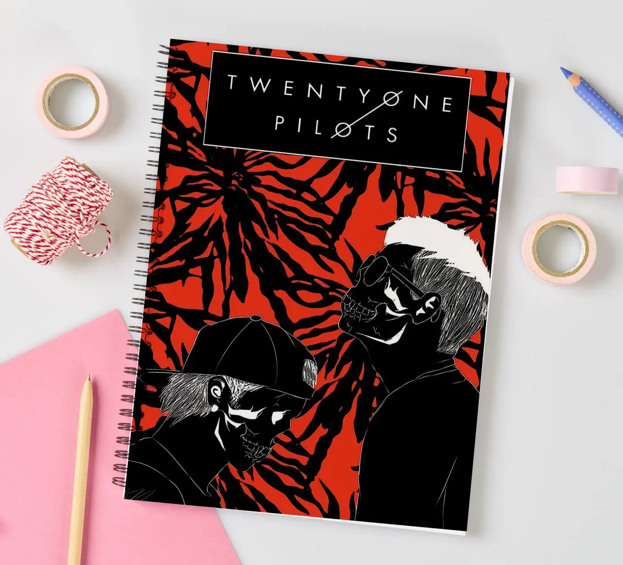 Le groupe Twenty One Pilots carnet à spirale de vanhesling