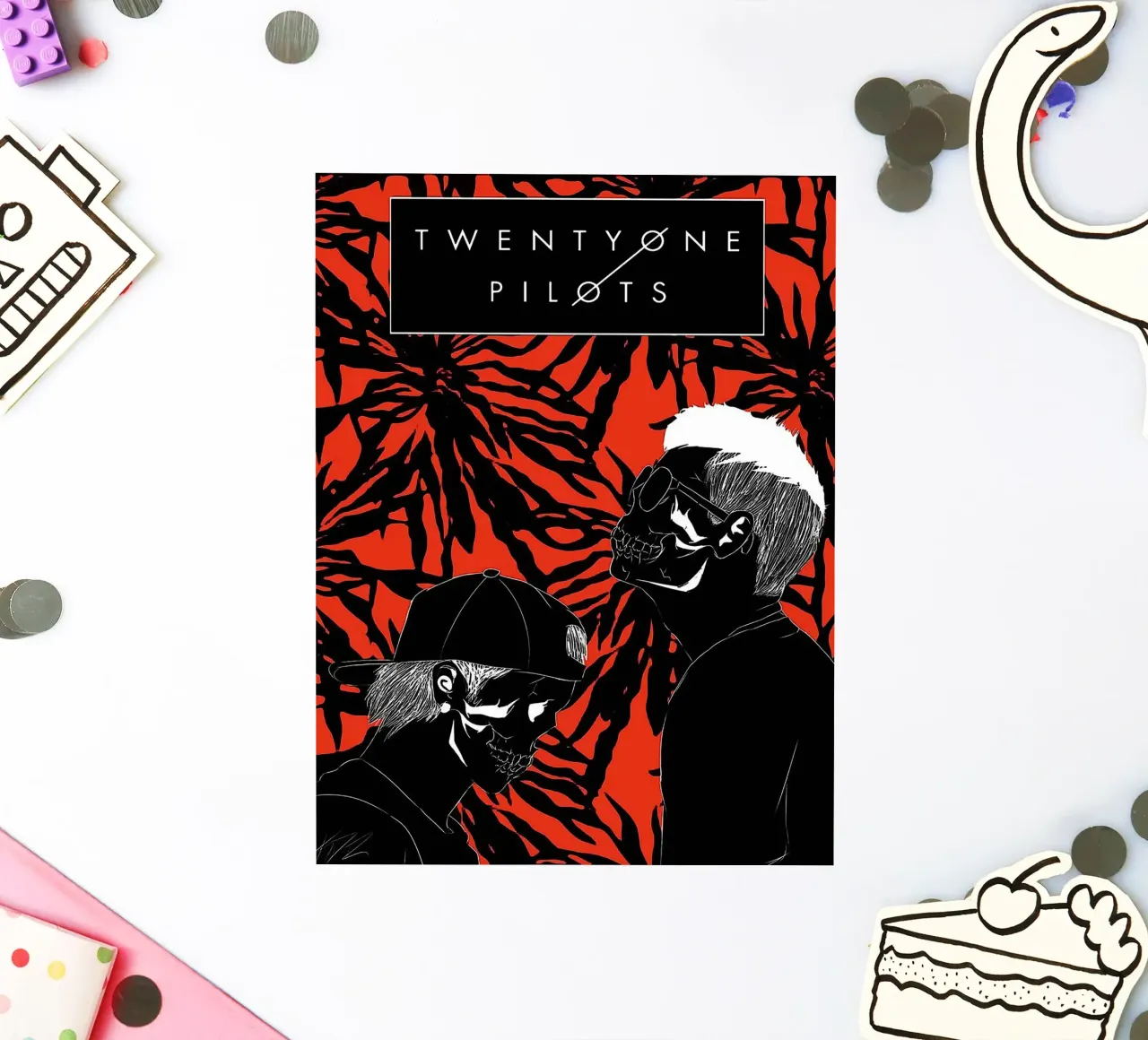Le groupe Twenty One Pilots autocollant de vanhesling