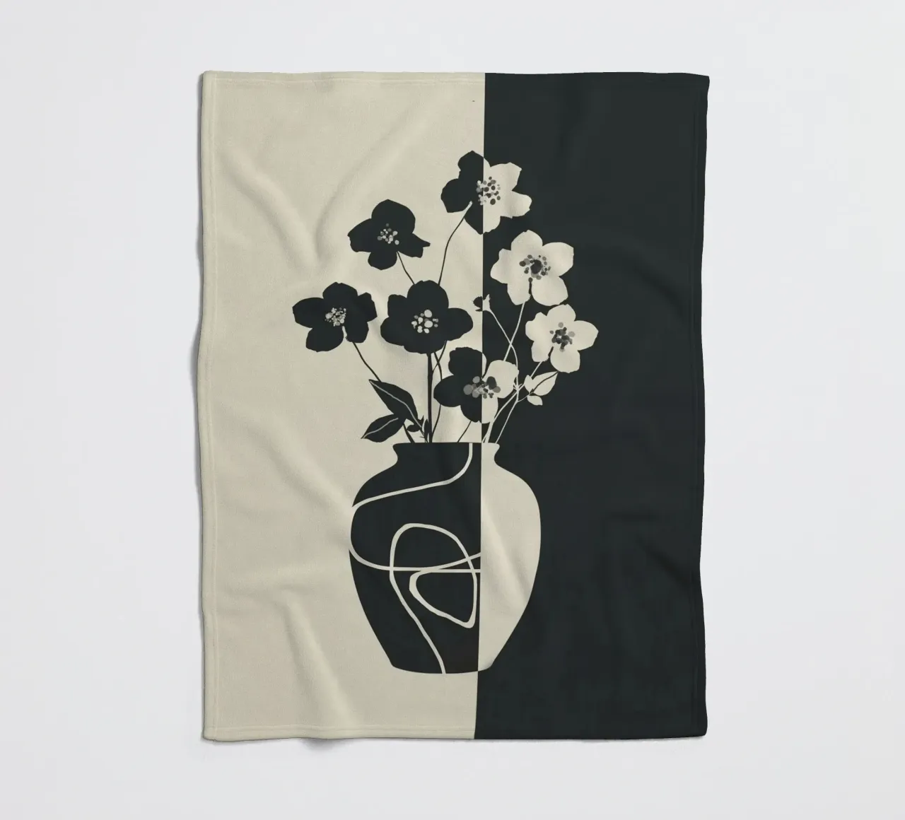 Botanical Contrast 1 coperta in pile da cityart