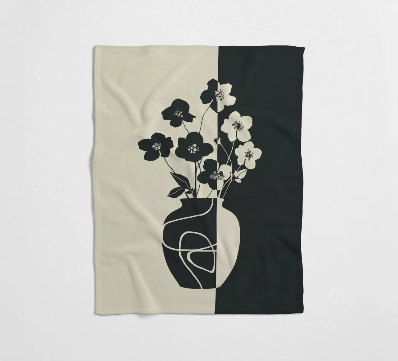 Botanical Contrast 1 coperta in pile da cityart