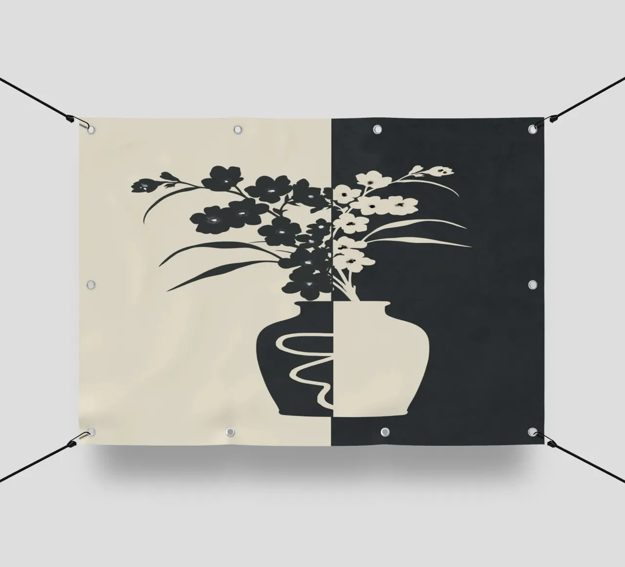Botanical Contrast 2 telo in pvc da cityart