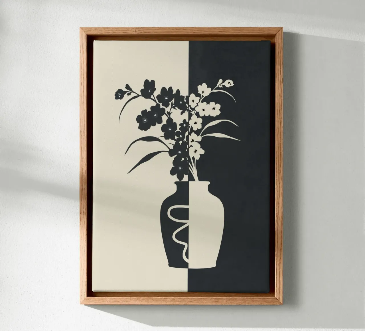 Botanical Contrast 2 tela con Cornice a cassetta da cityart
