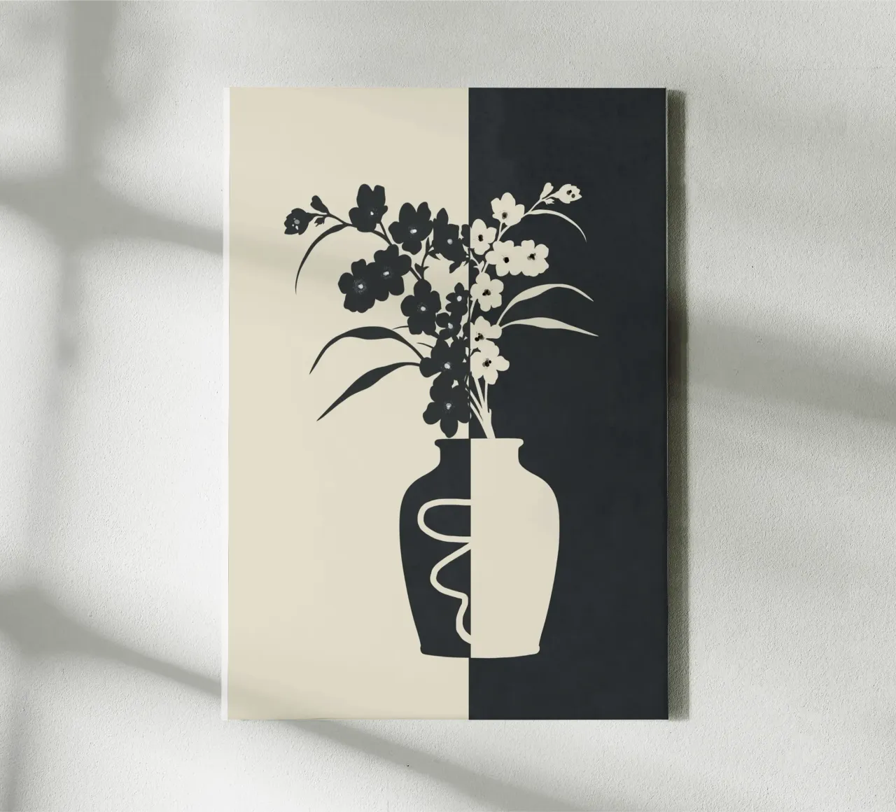 Botanical Contrast 2 tela con Cornice a cassetta da cityart