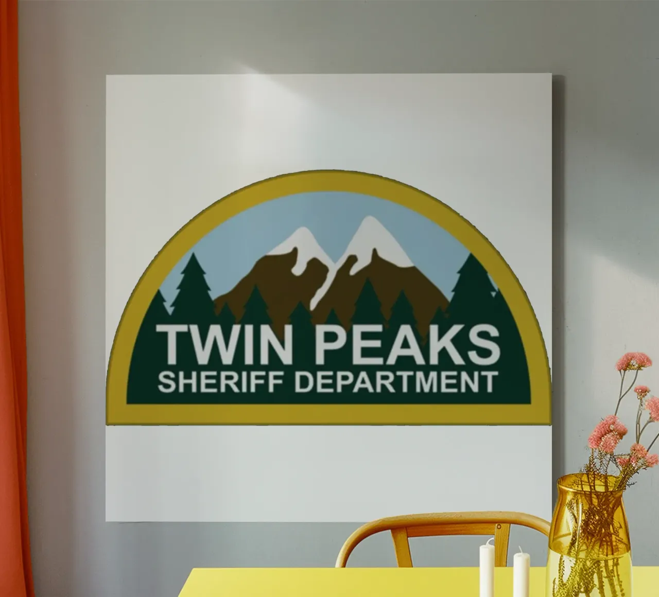 Twins Peaks Zij riff Afdeling canvas met Baklijst van Susanprint