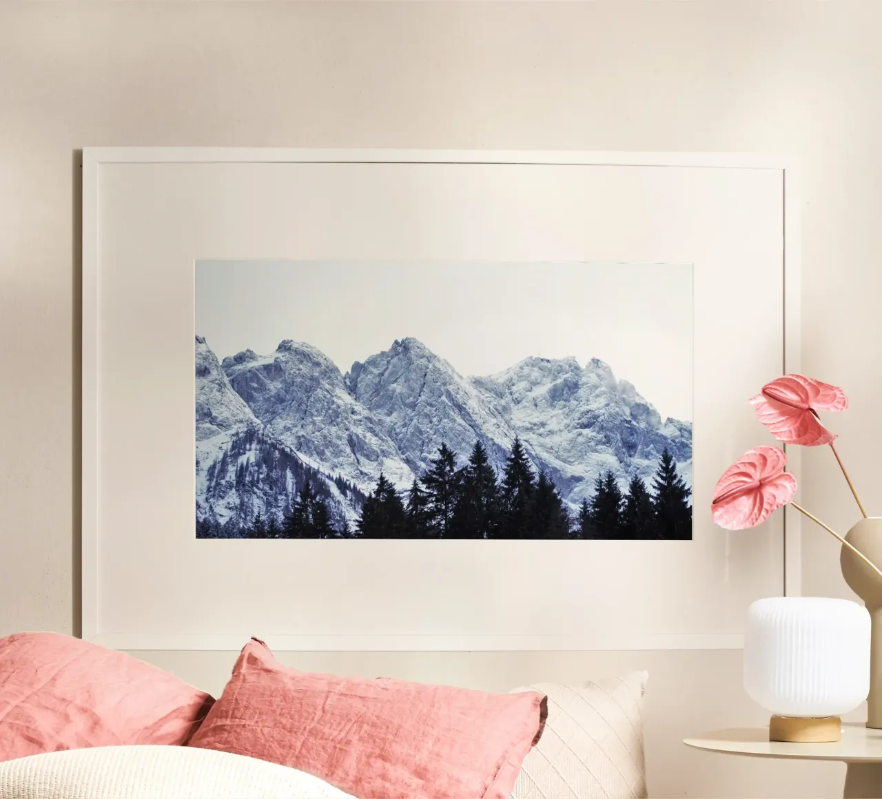 Winter's Majesty poster con telaio in alluminio da zenitt