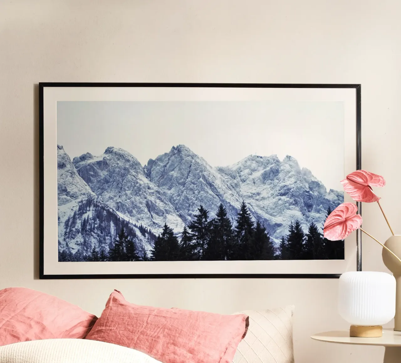 Winter's Majesty poster con telaio in alluminio da zenitt
