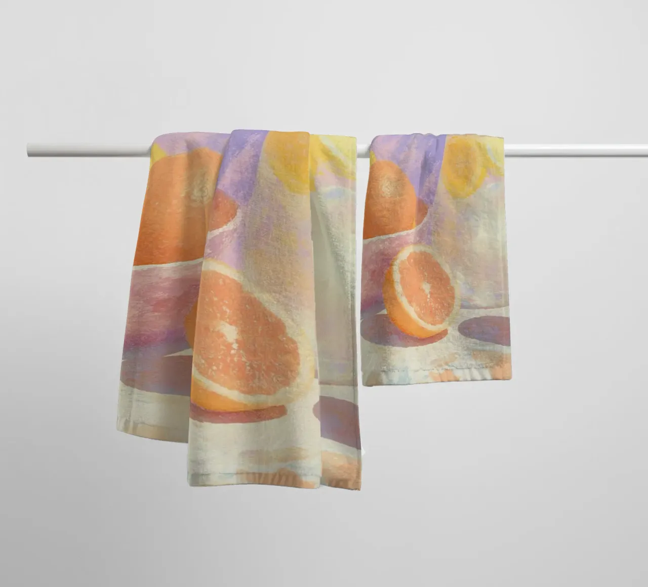 Sunny lemonade towel by Carinaprint