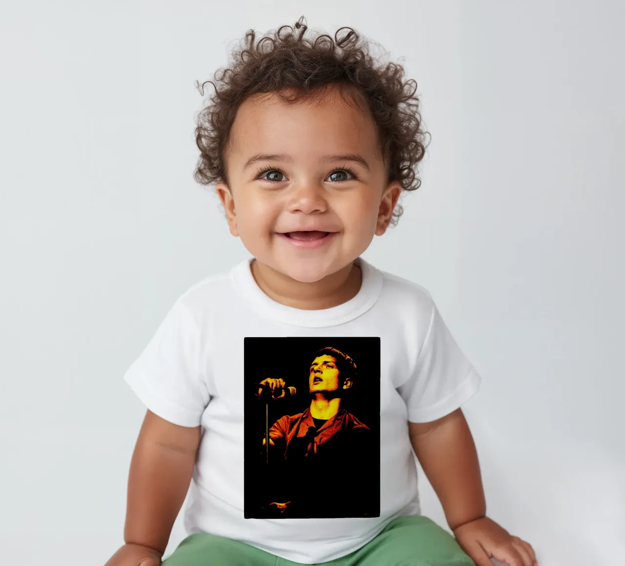 Ian Curtis Joy Division 4 Arte maglietta neonato da music soul