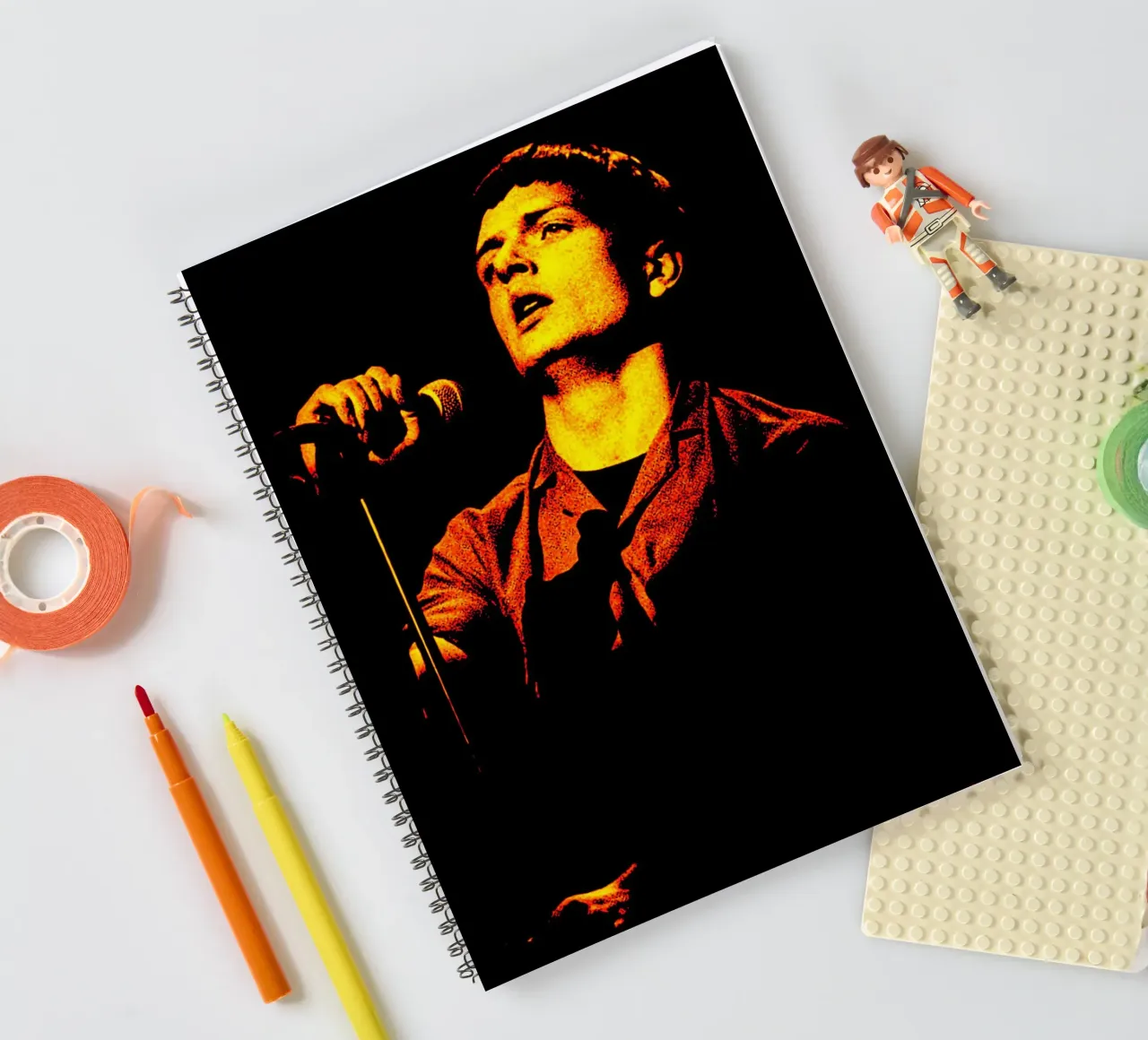 Ian Curtis Joy Division 4 Art spiral notebook by music soul