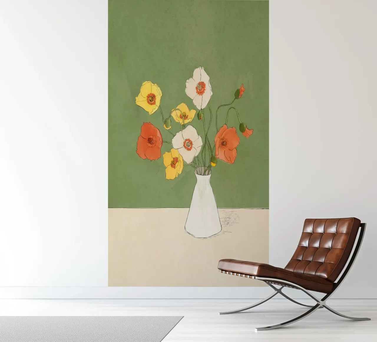 Field Wildflowers Verde photo wallpaper by Nadjaa