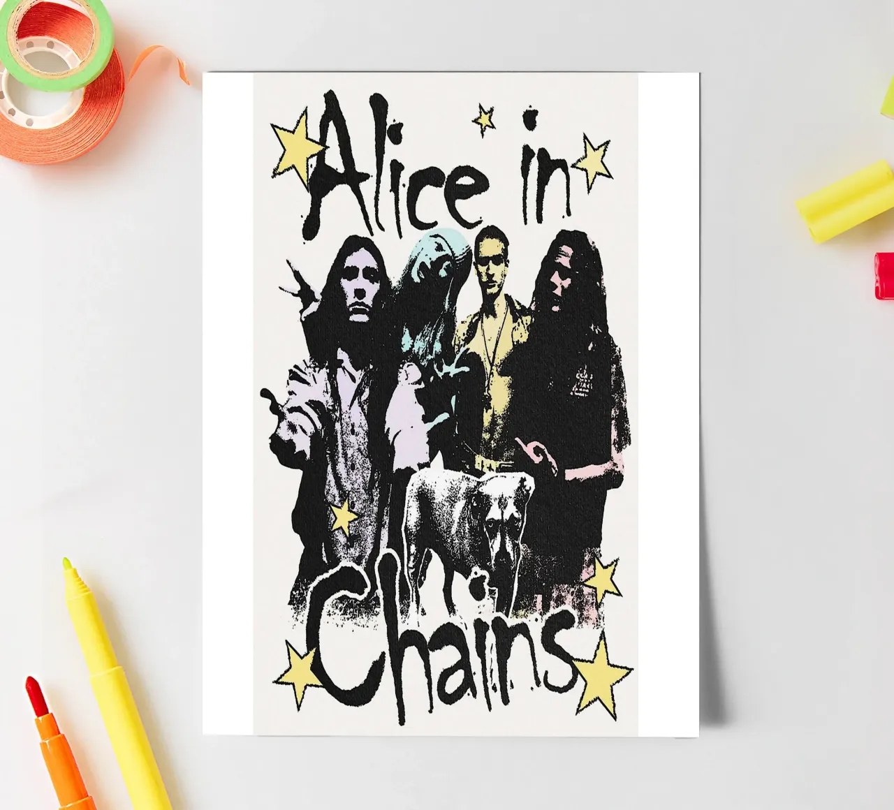 Groupe Alice in Chains planche autocollant de vanhesling