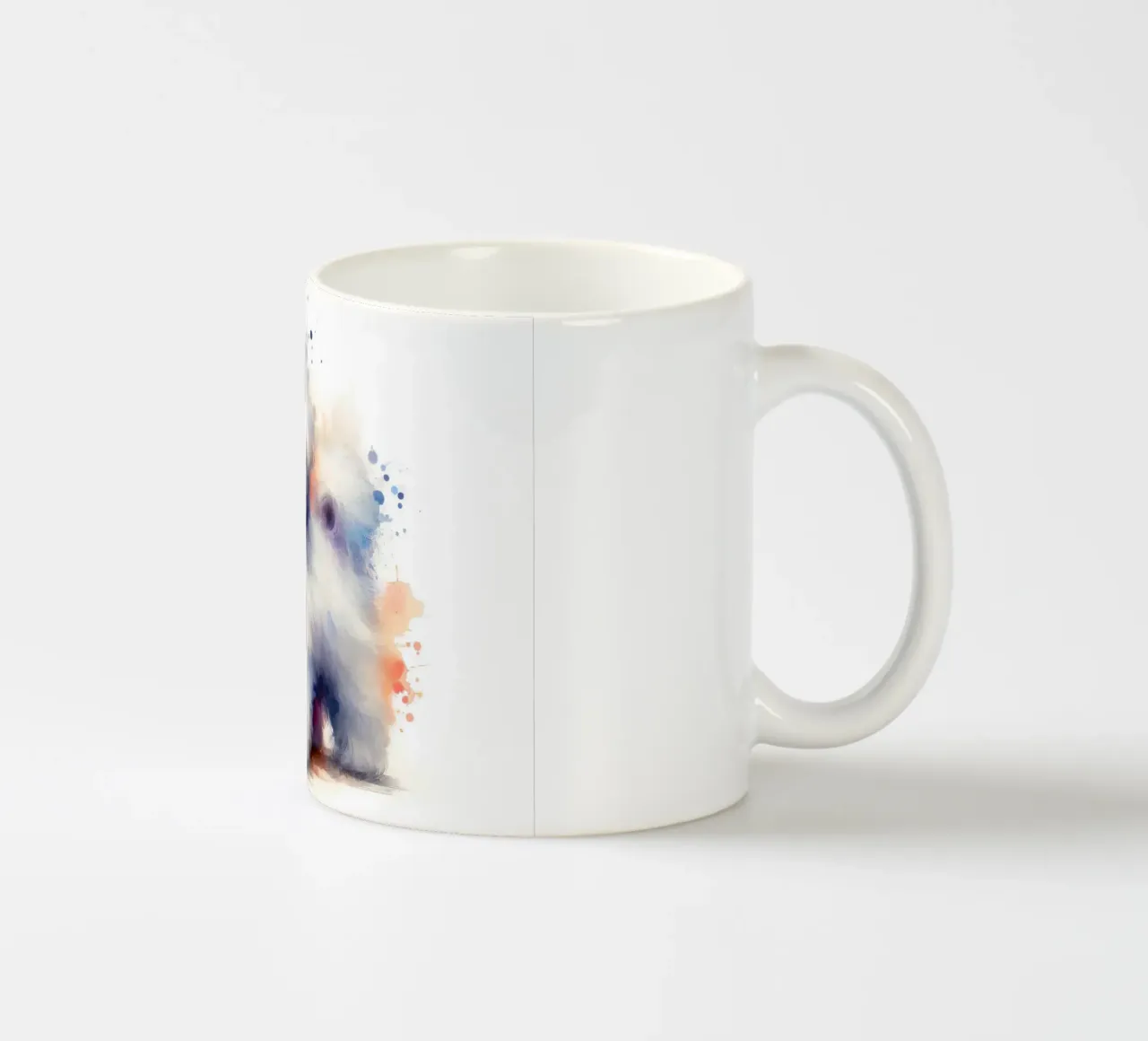 Ritratto di cucciolo maltese ad acquerello tazza in ceramica da 🥝 KIWI STORE