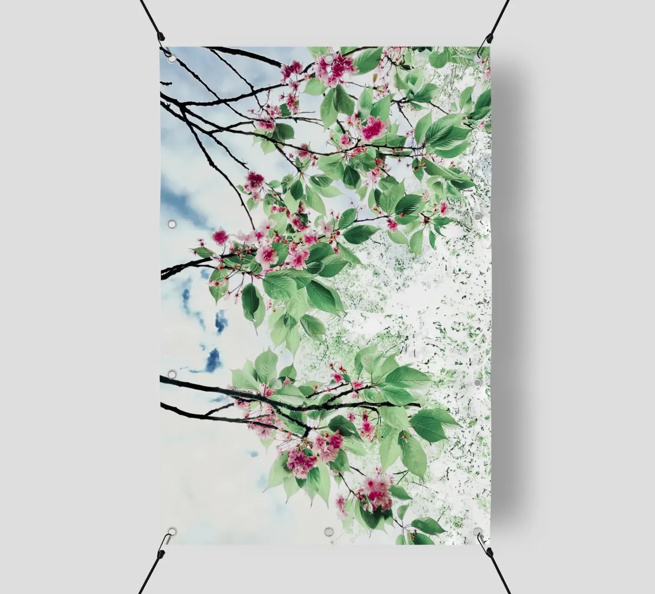 SAKURA - Fiore di ciliegio telo in pvc da KISSA STUDIO