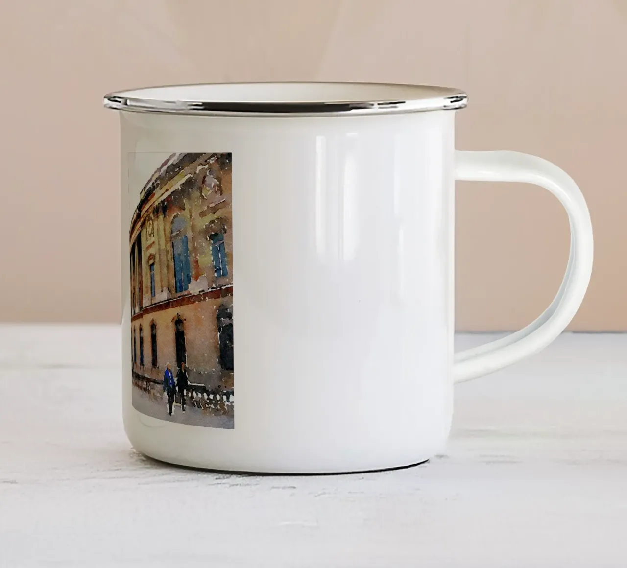 A Parigi tazza in smalto da Massimo Frascogna