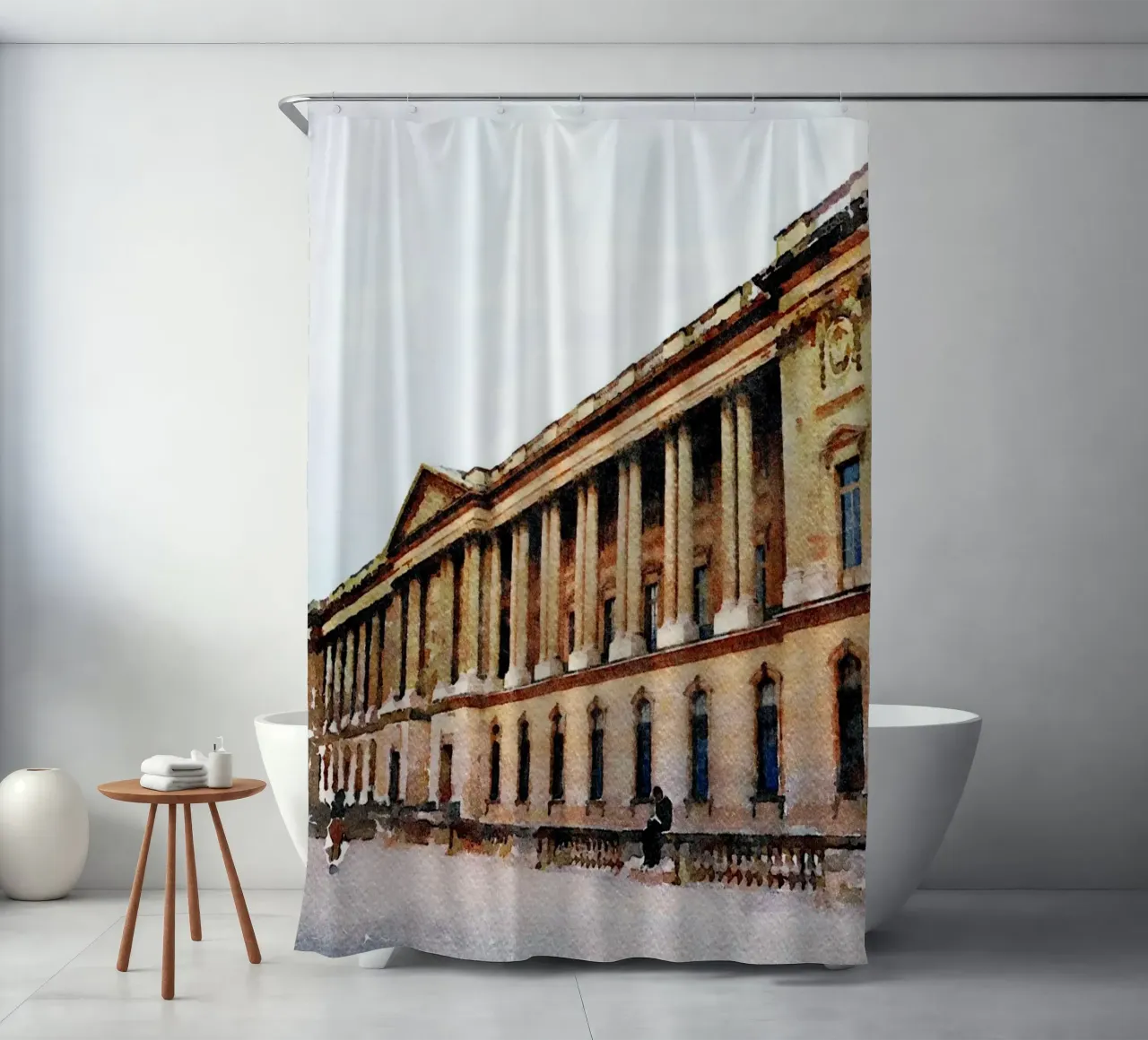 In Paris shower curtain by Massimo Frascogna