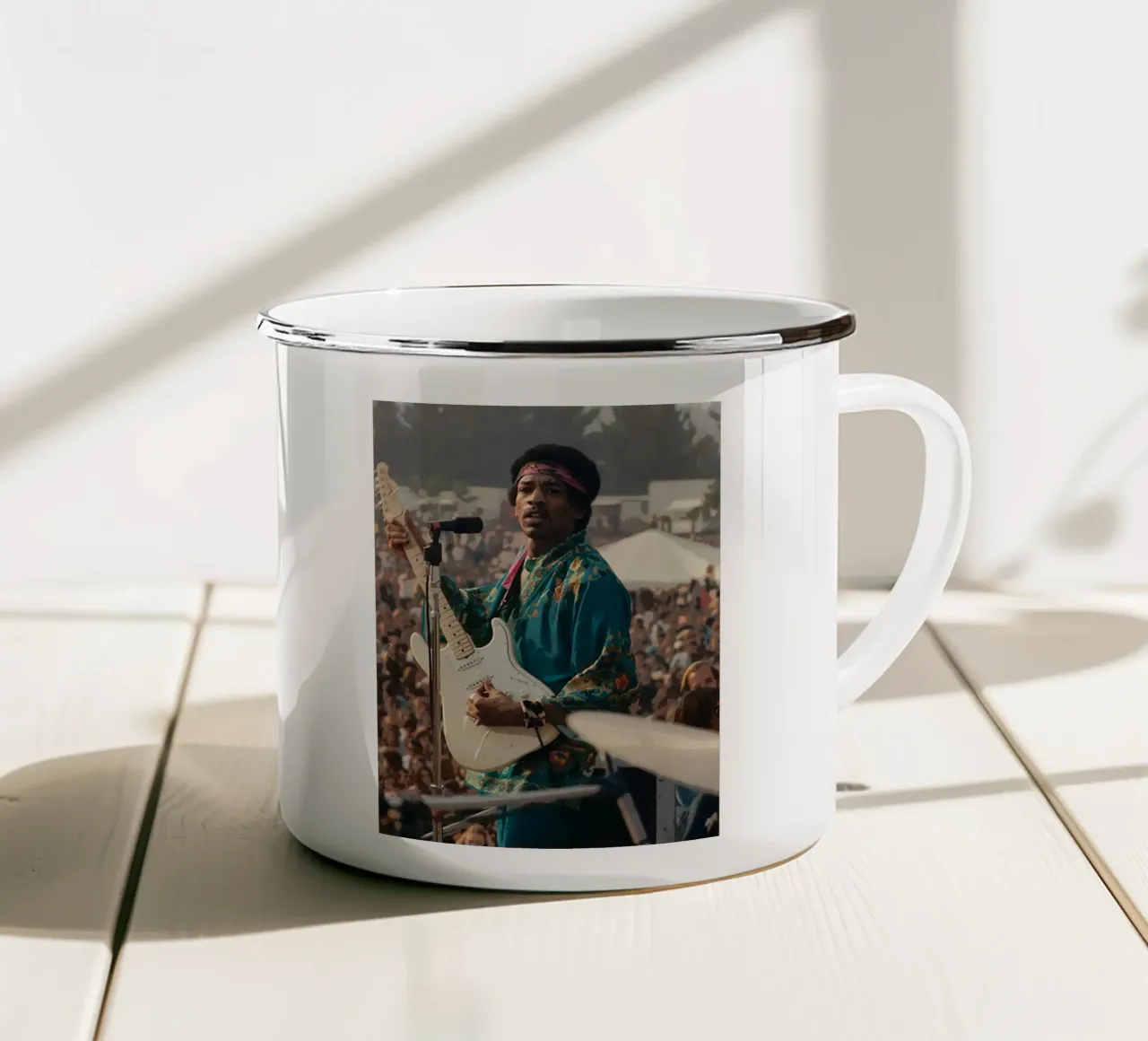 Jimi Hendrix tazza in smalto da vanhesling