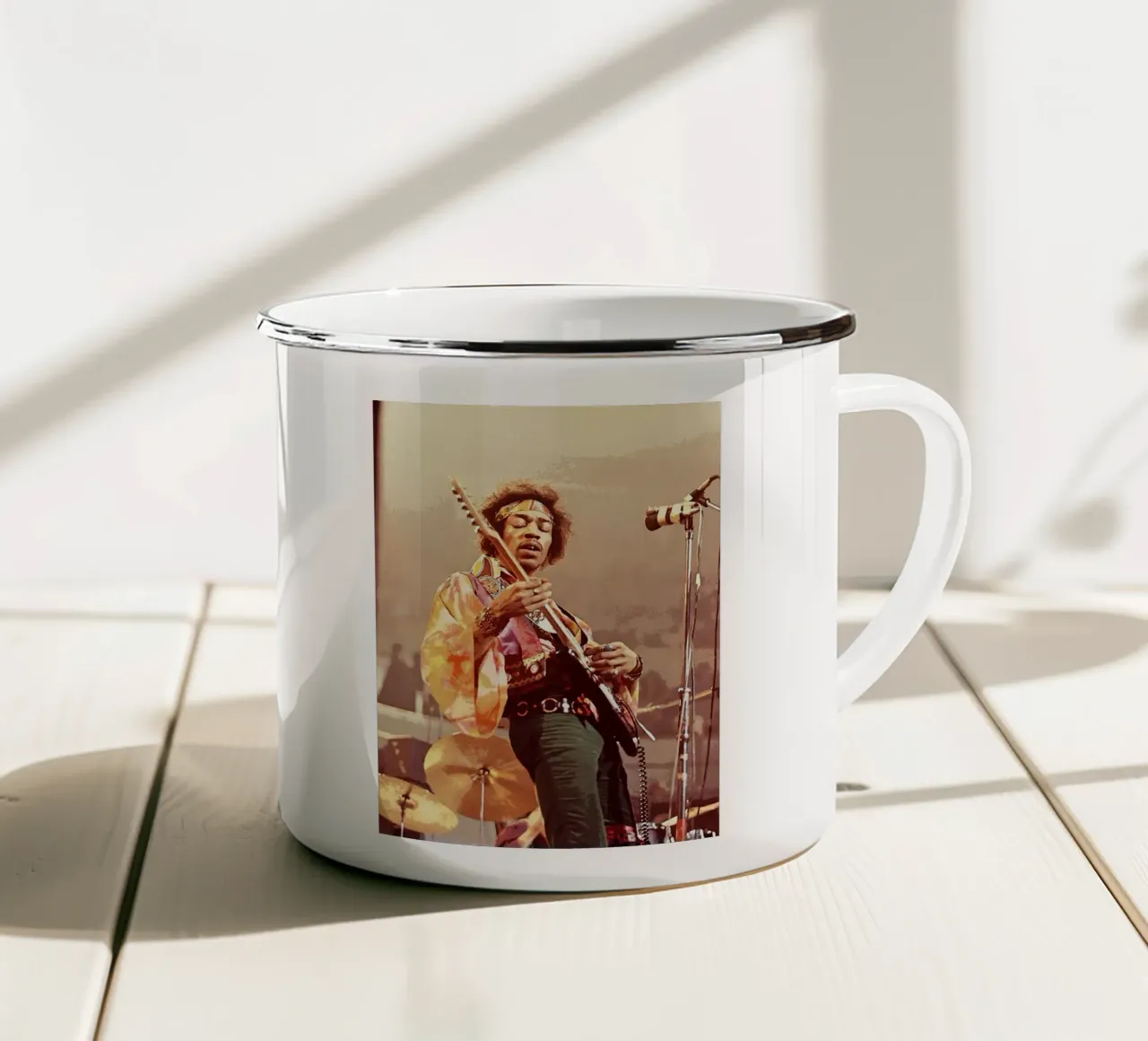 Jimi Hendrix tazza in smalto da vanhesling