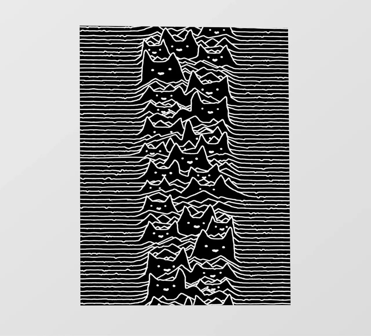 Gatti e onde Joy Division Arte pellicola backlit da music soul