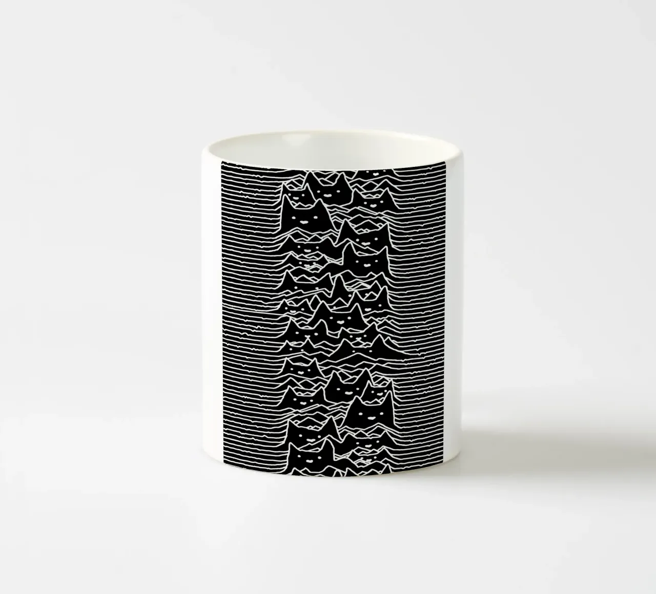 Gatti e onde Joy Division Arte tazza in ceramica da music soul