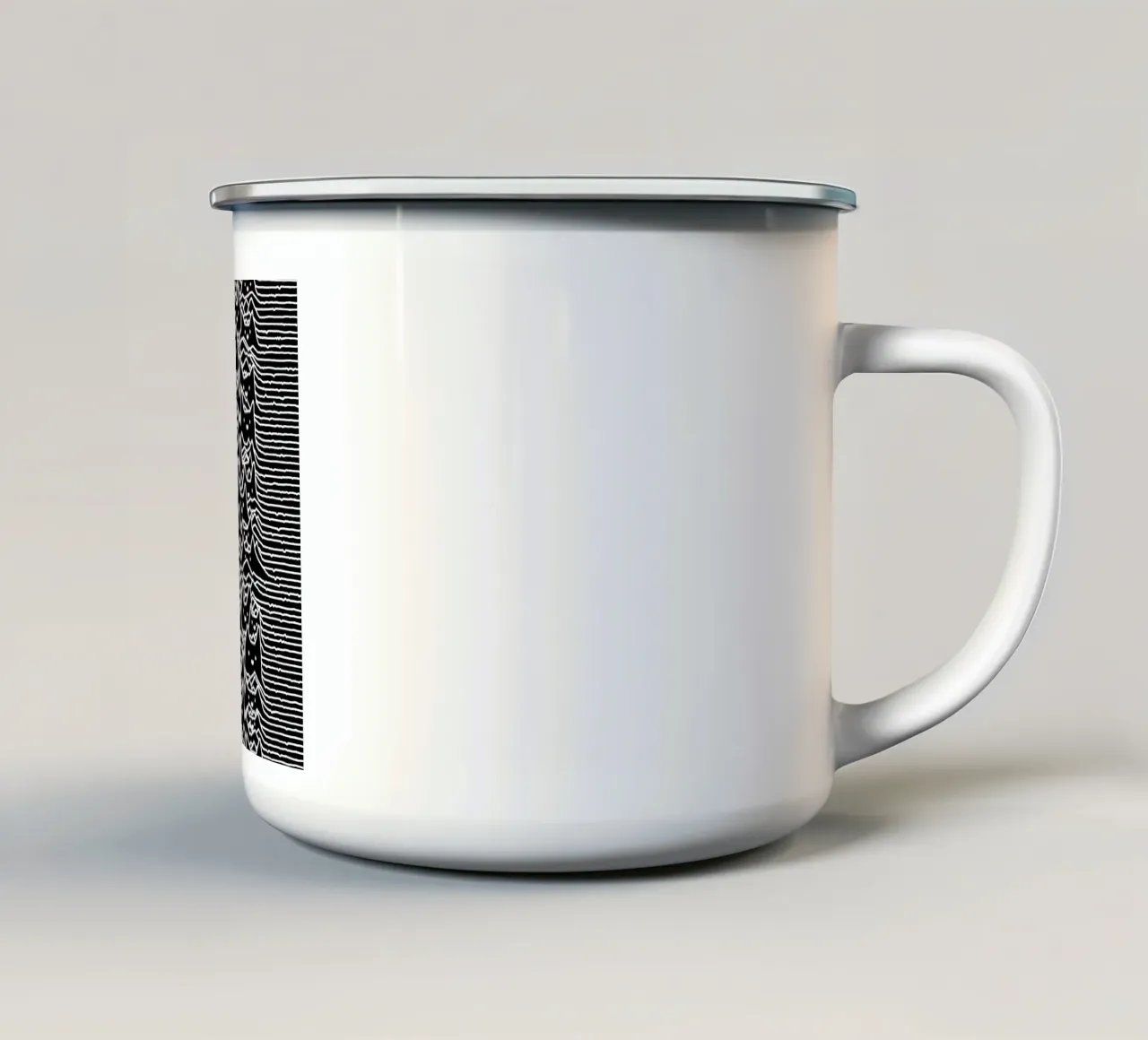 Gatti e onde Joy Division Arte tazza in smalto da music soul
