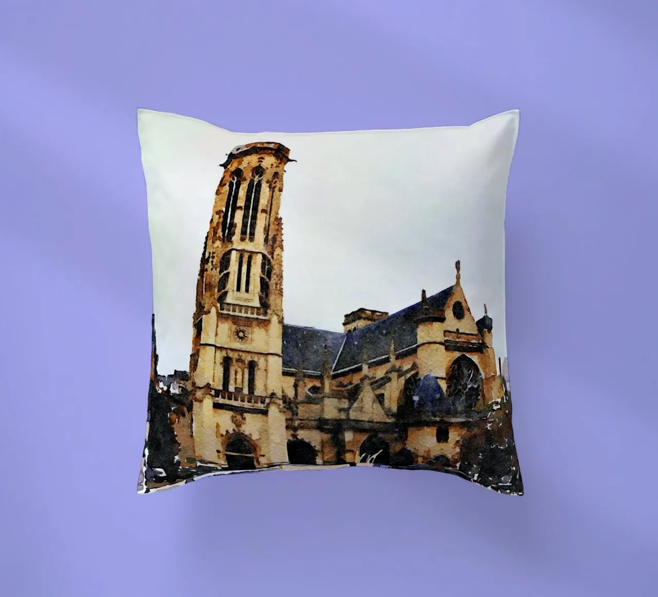 Una chiesa a Parigi cuscino da Massimo Frascogna