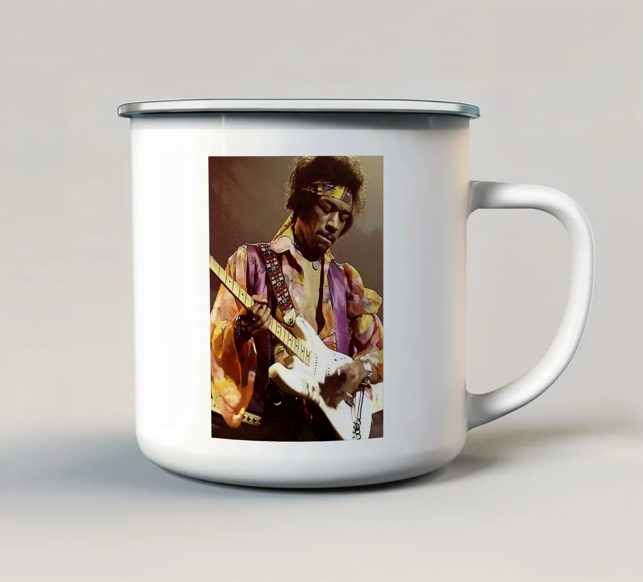 Jimi Hendrix tazza in smalto da vanhesling