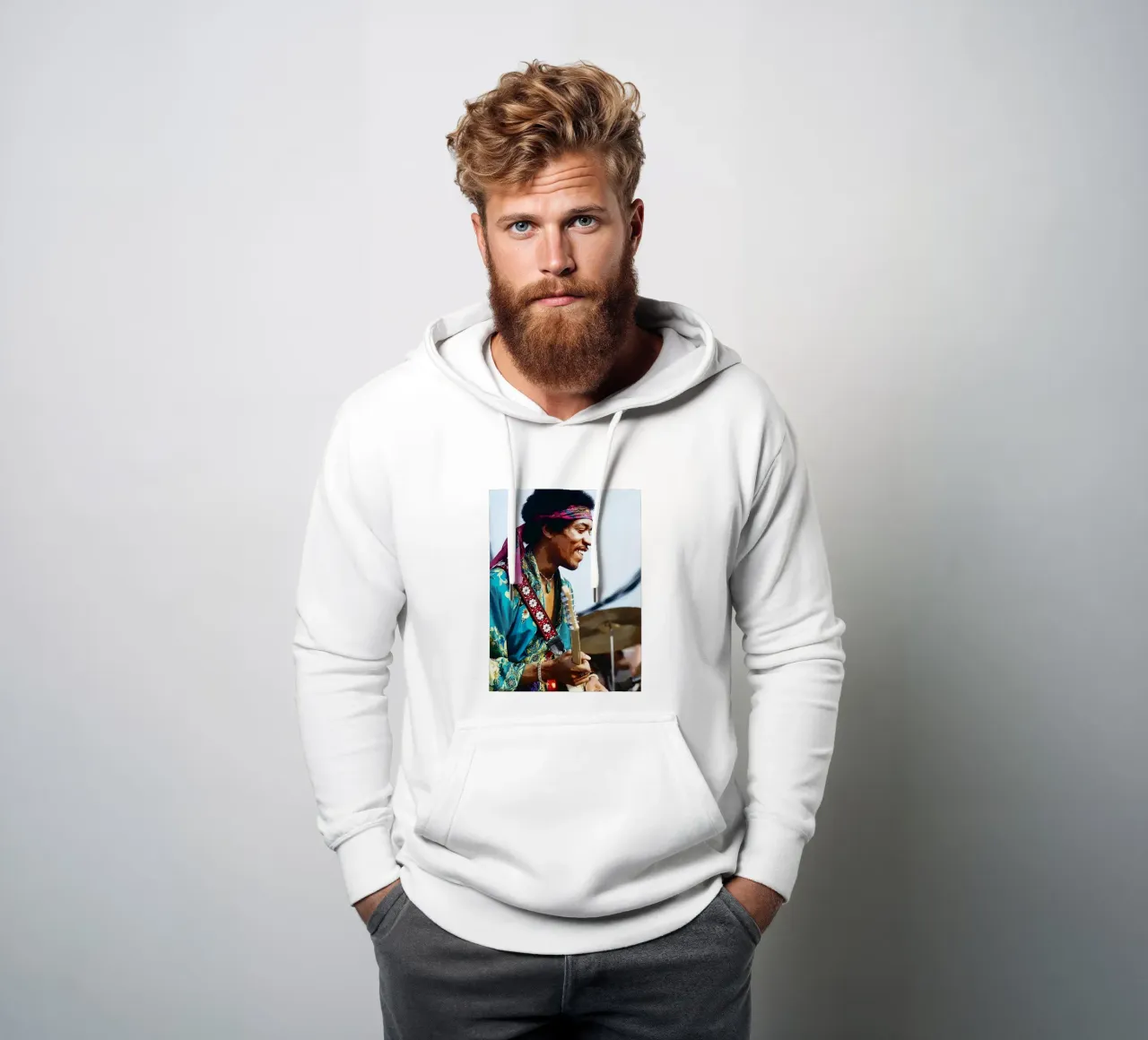 Jimi Hendrix felpa con cappuccio da vanhesling