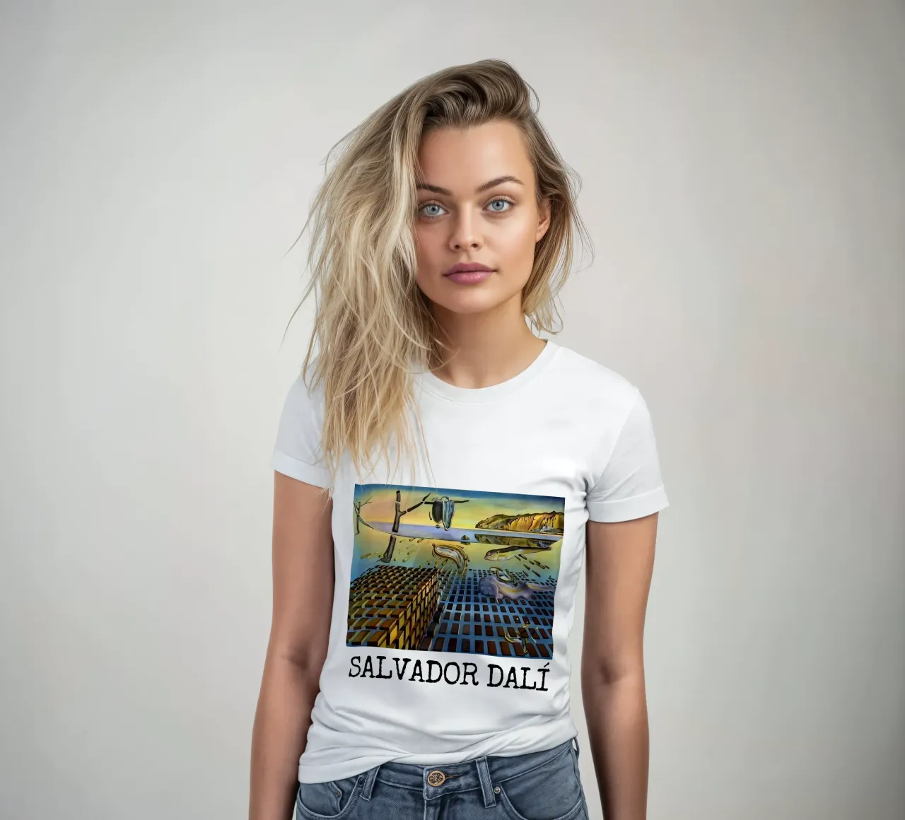The Disintegration of the Persistence of Memory women's fitted t-shirt by careytowne1