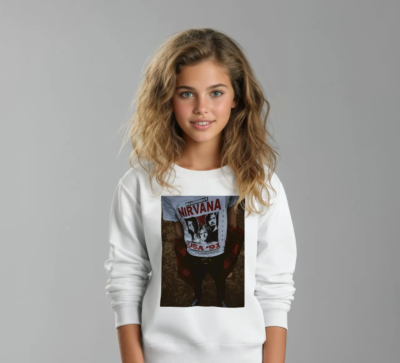 band dei nirvana felpa bambino da vanhesling