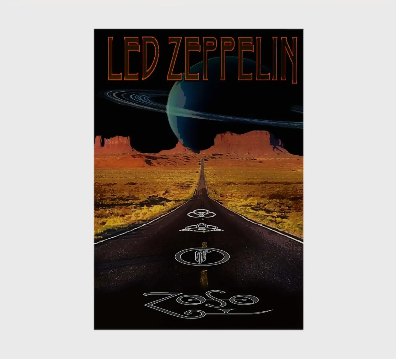 Le groupe Led Zeppelin carnet de notes de vanhesling