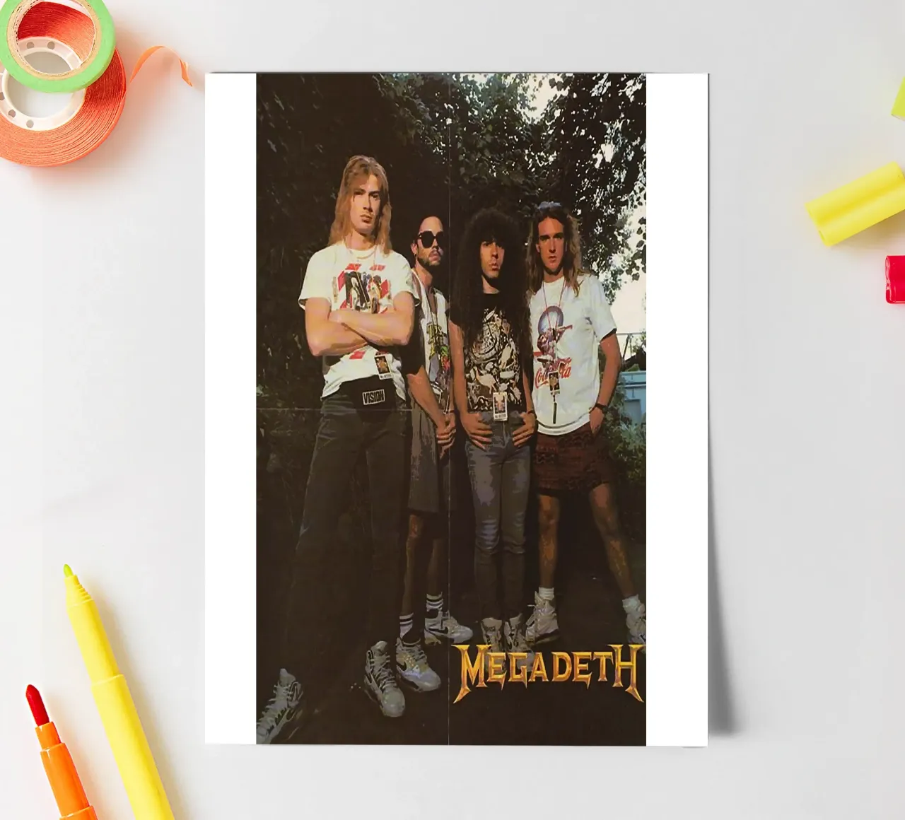 groupe megadeth planche autocollant de vanhesling