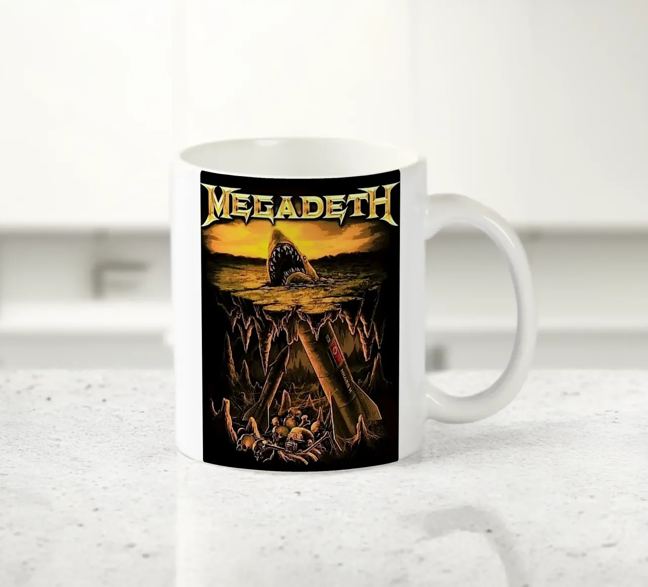megadeth band tazza in ceramica da vanhesling