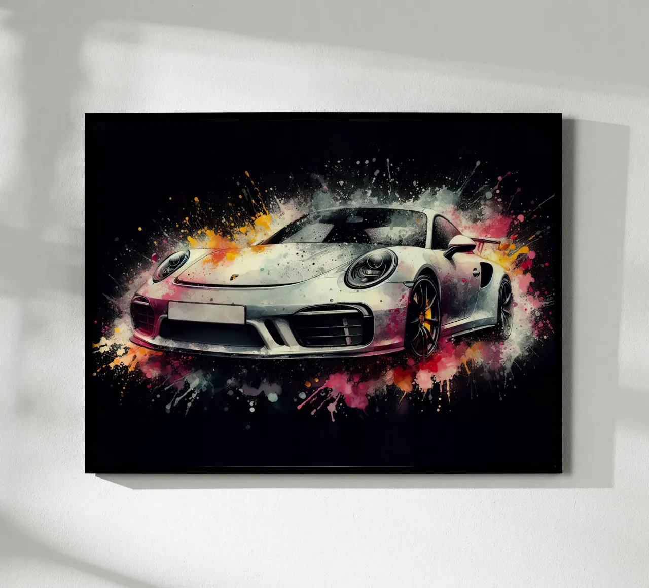 Racing sports car poster with wooden frame by 🥝 KIWI STORE