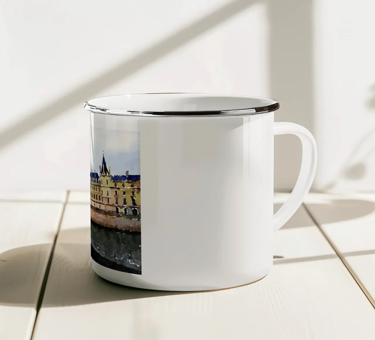 A Parigi tazza in smalto da Massimo Frascogna