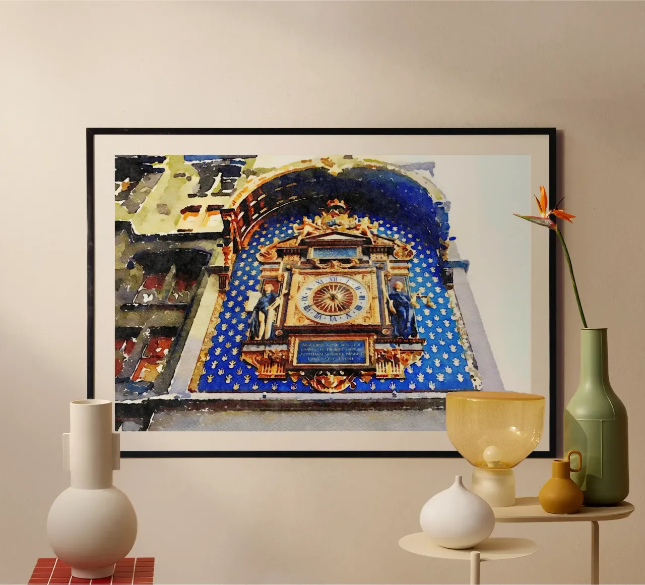 Un orologio a Parigi poster da Massimo Frascogna