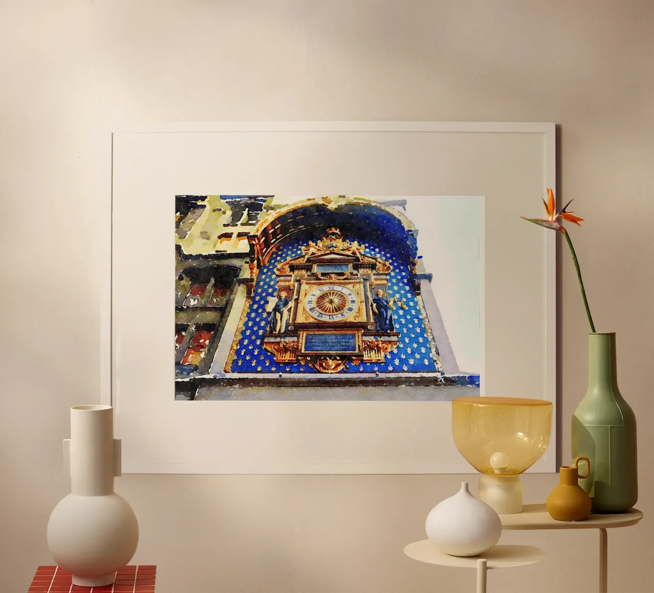 Un orologio a Parigi poster da Massimo Frascogna