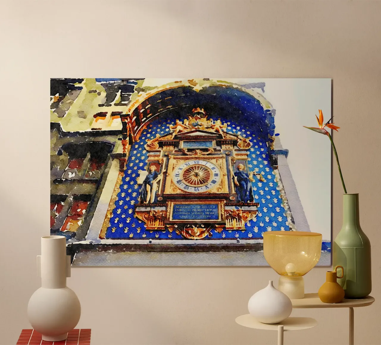 Un orologio a Parigi poster da Massimo Frascogna