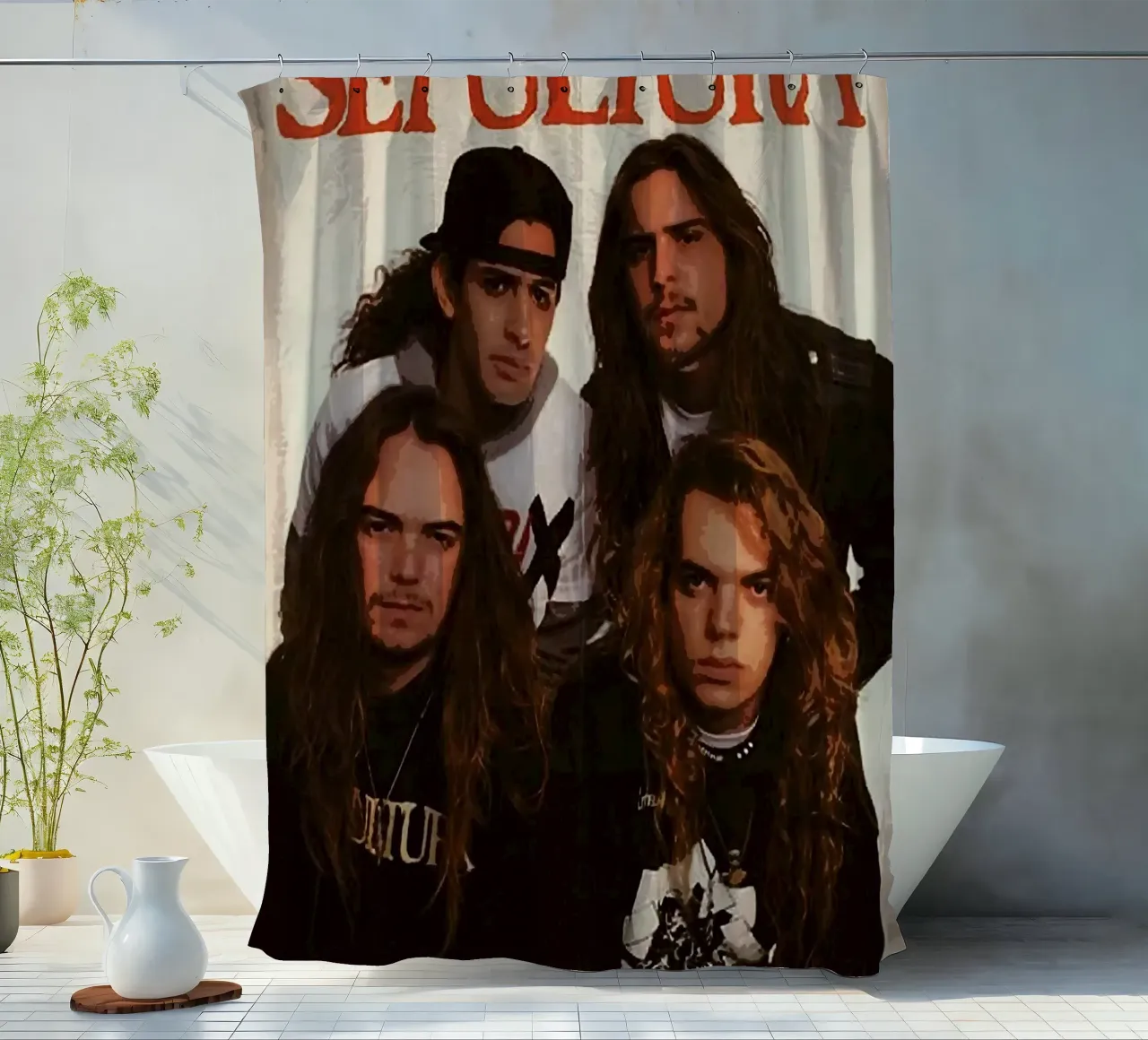 sepultura band shower curtain by vanhesling