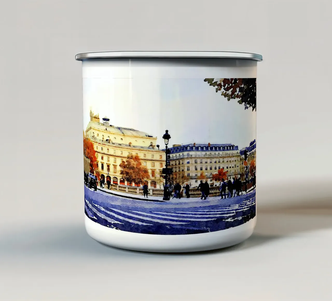 A Parigi tazza in smalto da Massimo Frascogna