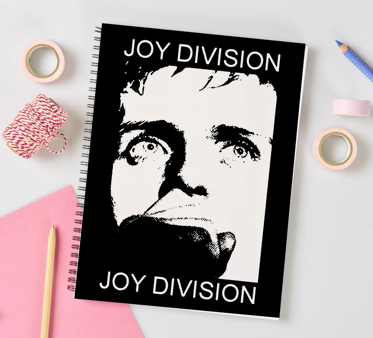 Ian Curtis Joy Division 1 Art spiral notebook by music soul